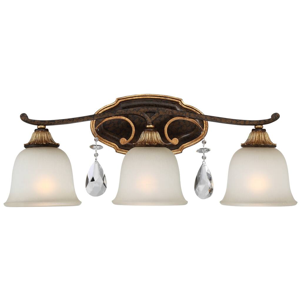 Metropolitan Chateau Nobles Raven Bronze And Driftwood 3 Light Bath