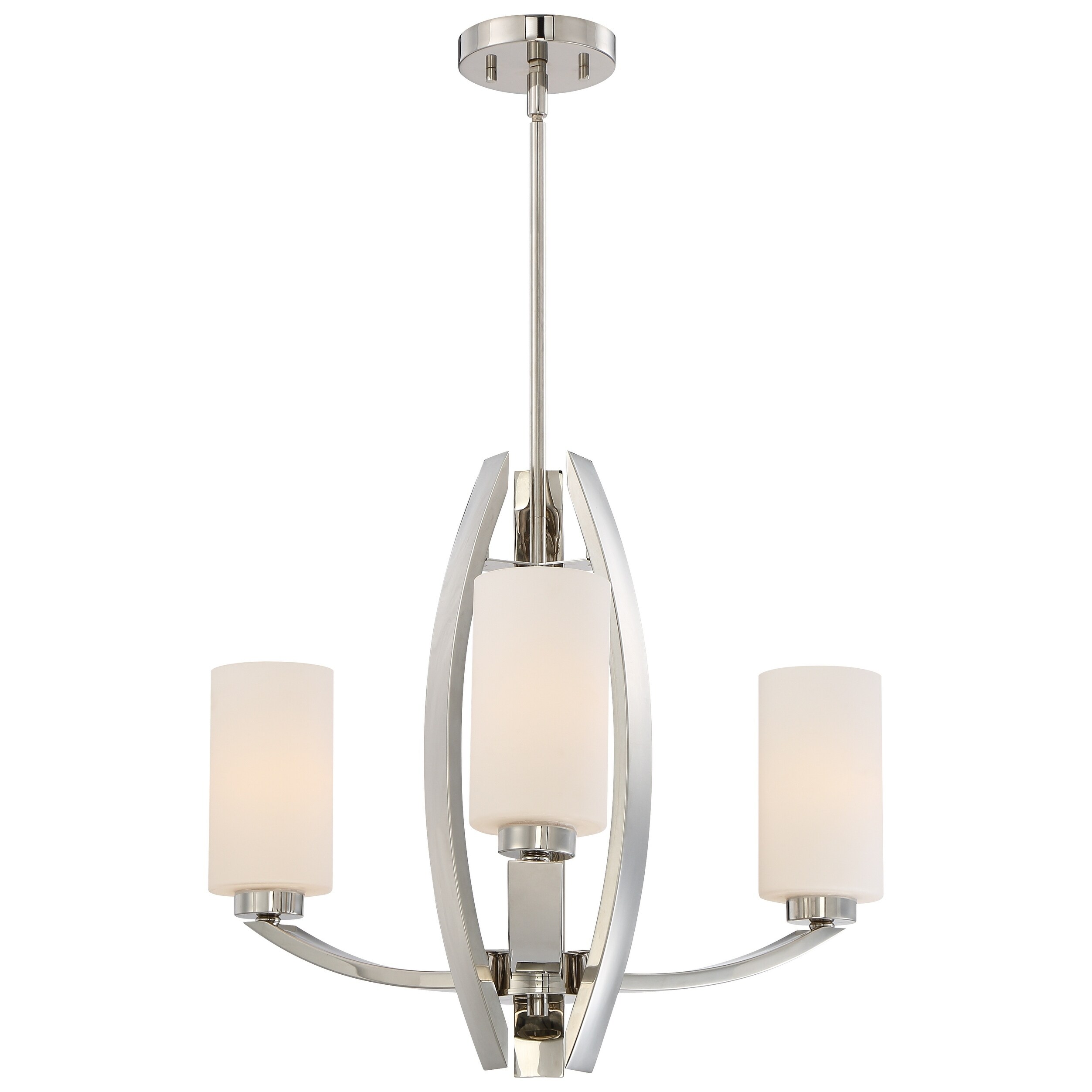 Glimrende Polished Nickel 3 Light Chandelier By Minka Metropolitan - Chandeliers For Bedrooms by Overstock.com