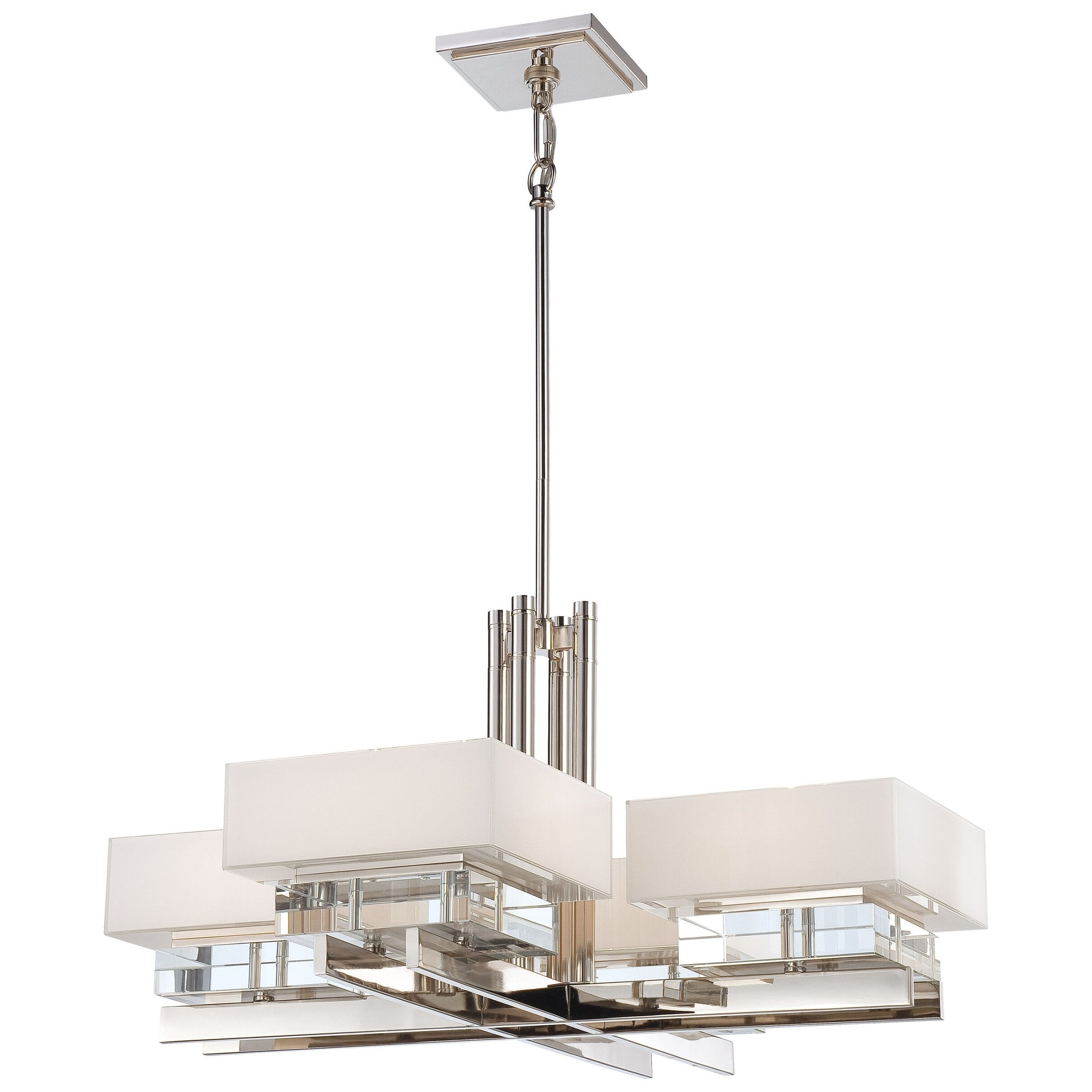 Eden Roe Polished Nickel 8 Light Chandelier By Minka Metropolitan - Chandeliers For Bedrooms by Overstock.com