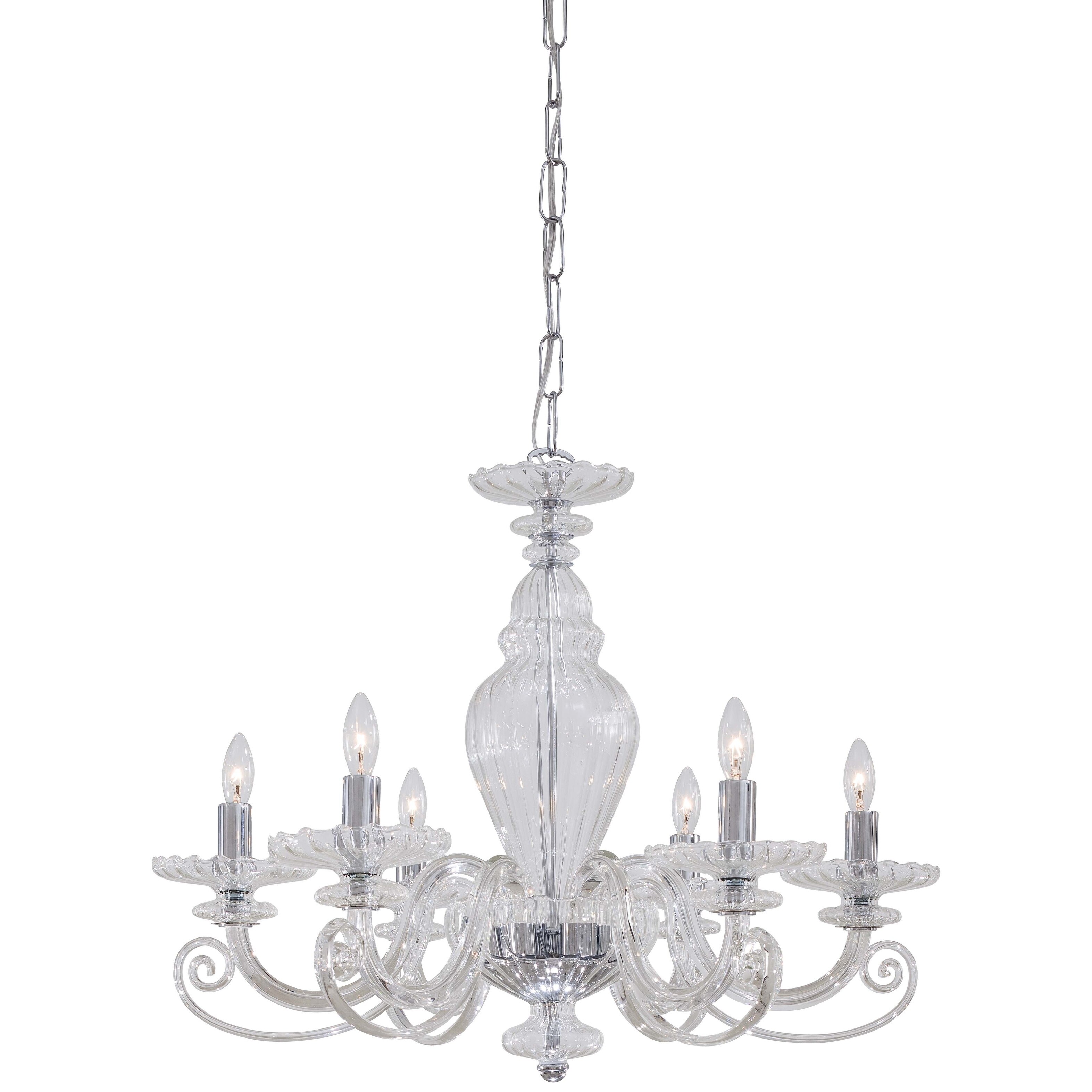 Chrome 6 Light Chandelier By Minka Metropolitan - Chandeliers For Bedrooms by Overstock.com