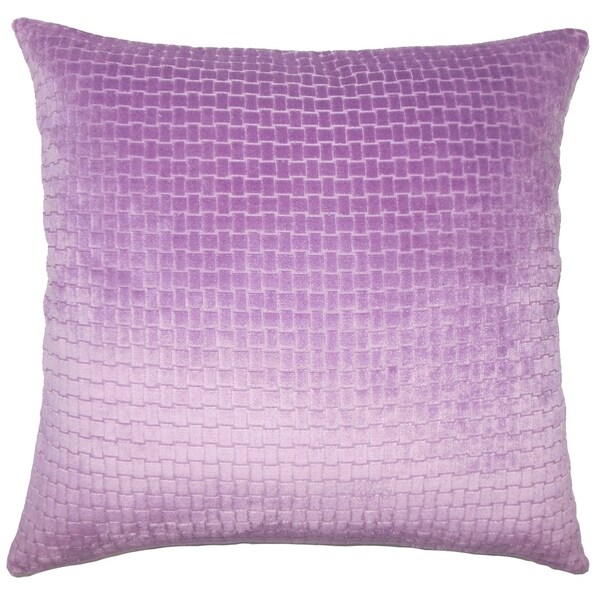 Earleen Solid Down Filled Throw Pillow in Lilac