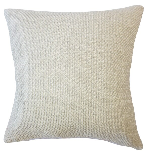 Xabier Solid Down Filled Throw Pillow in Sesame
