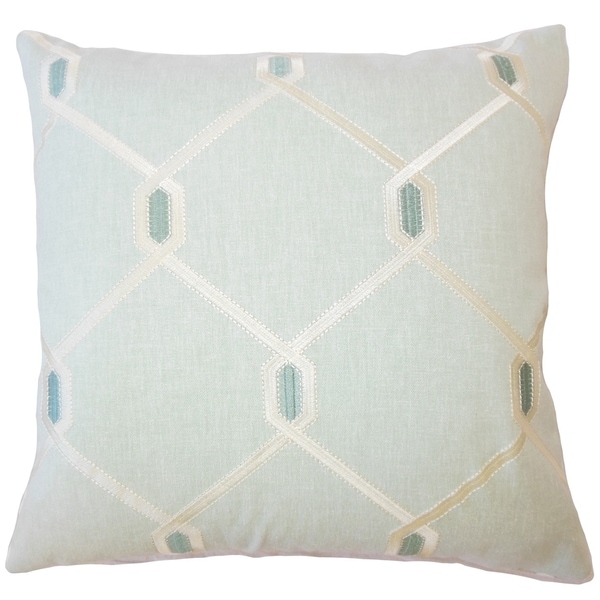 Eadith Geometric Down Filled Throw Pillow In Seagreen On Eadith Geometric Down Filled Throw Pillow In Seagreen