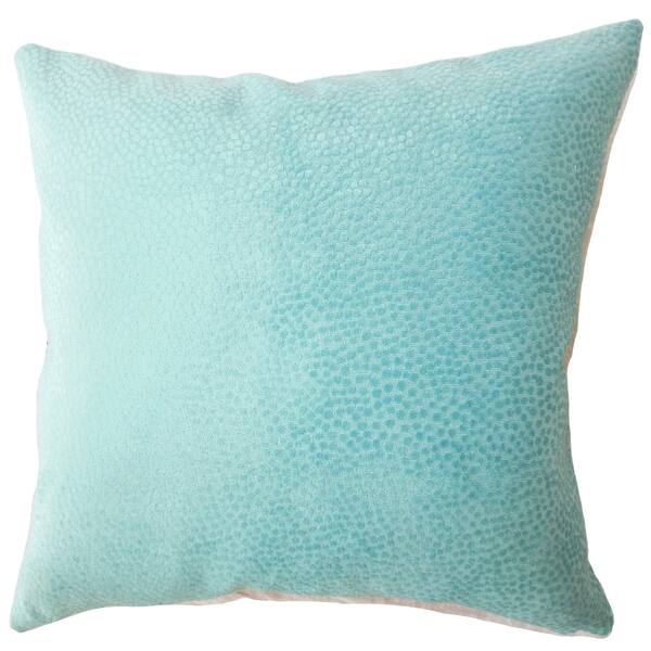 Kassian Solid Down Filled Throw Pillow in Aqua Overstock 18075311