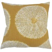 Talmai Ikat Down Filled Throw Pillow in Amber