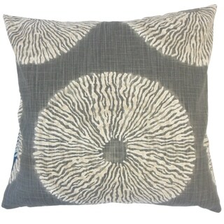 Talmai Ikat Down Filled Throw Pillow in Greystone