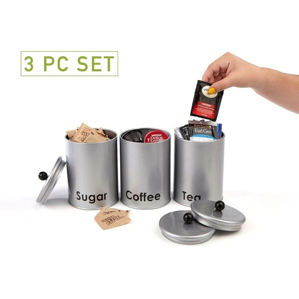 Mind Reader 3 Piece Round Canister Set