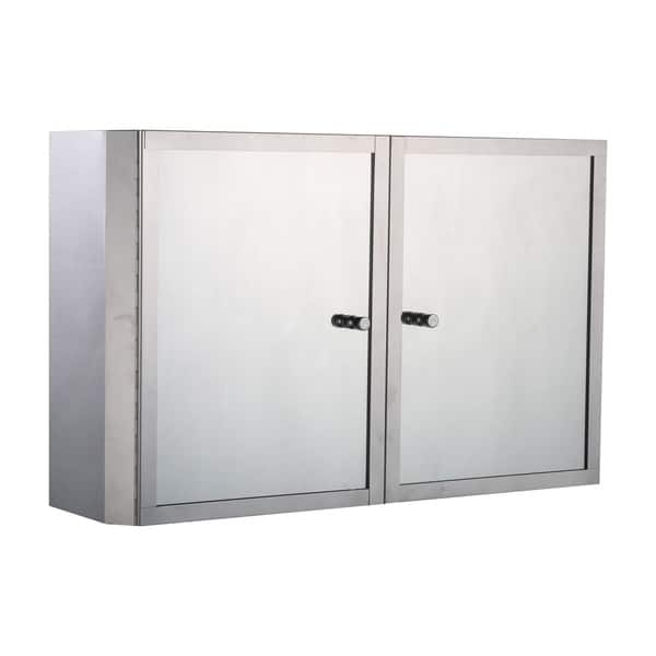 Shop Homcom Horizontal 20 In Stainless Steel Floating Bathroom Wall Mirror Double Door Medicine Cabinet Overstock 18076214