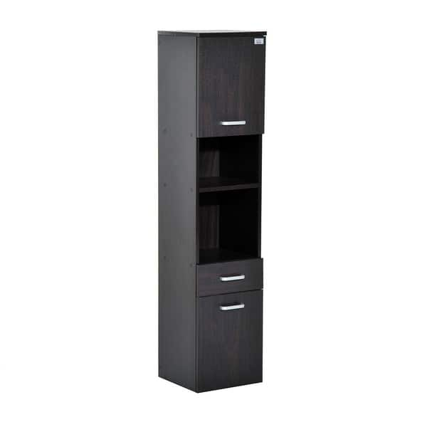 Shop 53 Tall Floating Wall Mounted Bathroom Storage Cabinet Overstock 18076221