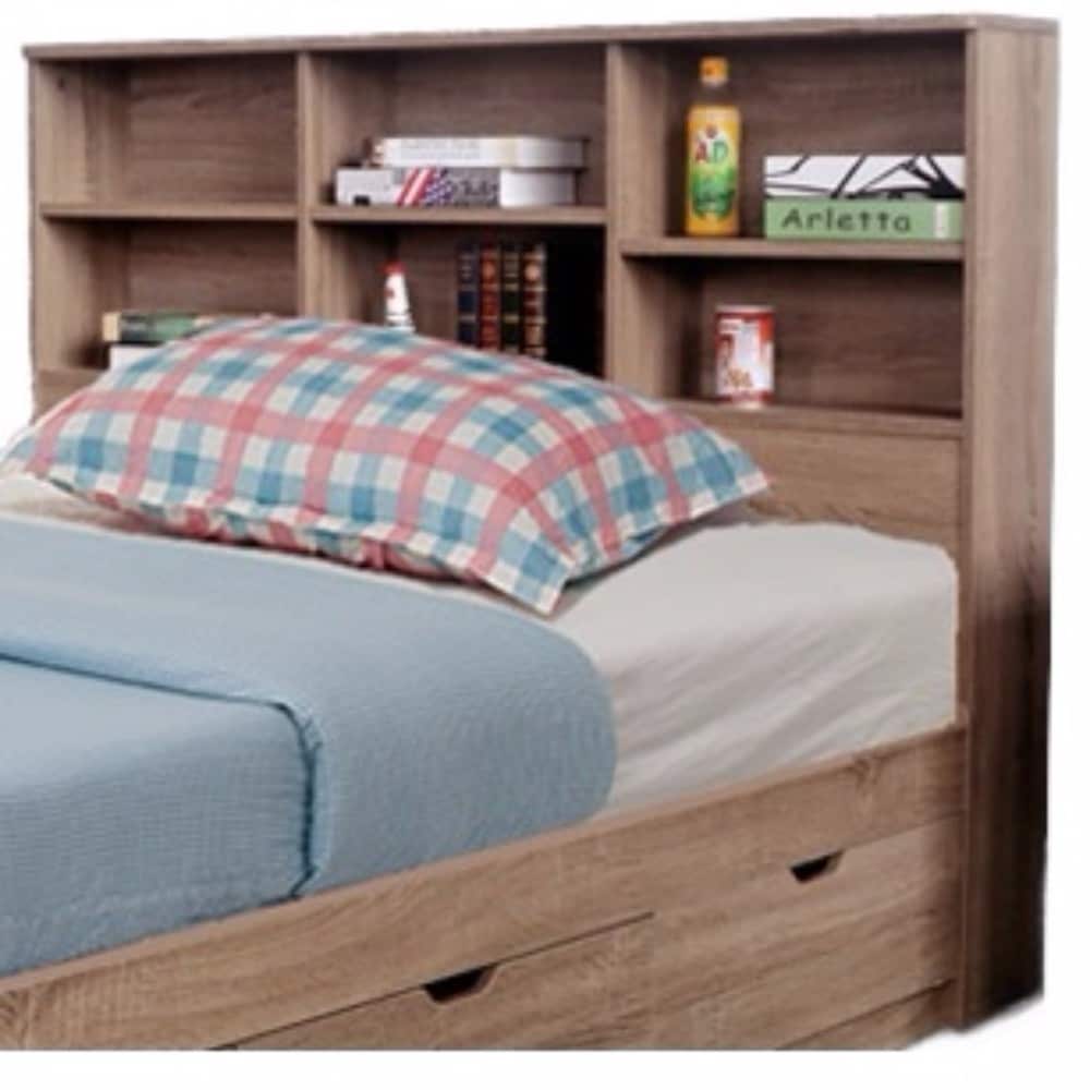 Shop Contemporary Style Twin Size Bookcase Headboard With 6
