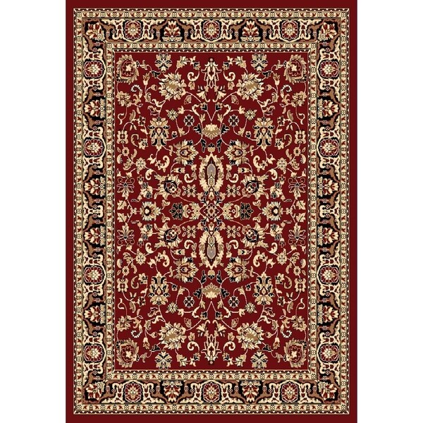 Chelsea Traditional Oriental Red Area Rug - 5'2" x 7'2"