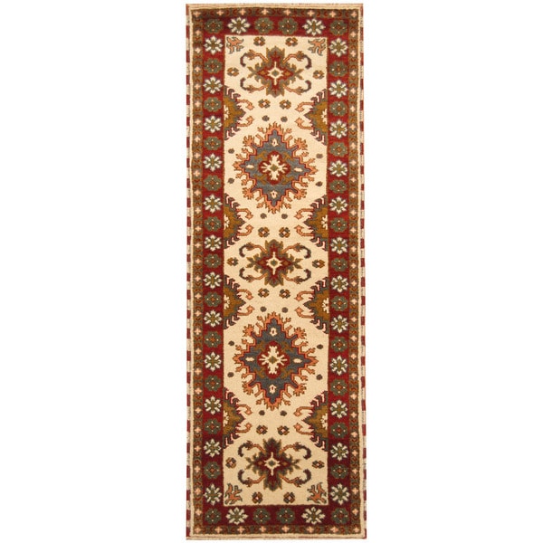 Handmade Kazak Wool Runner (India) - 2'10 x 8'4