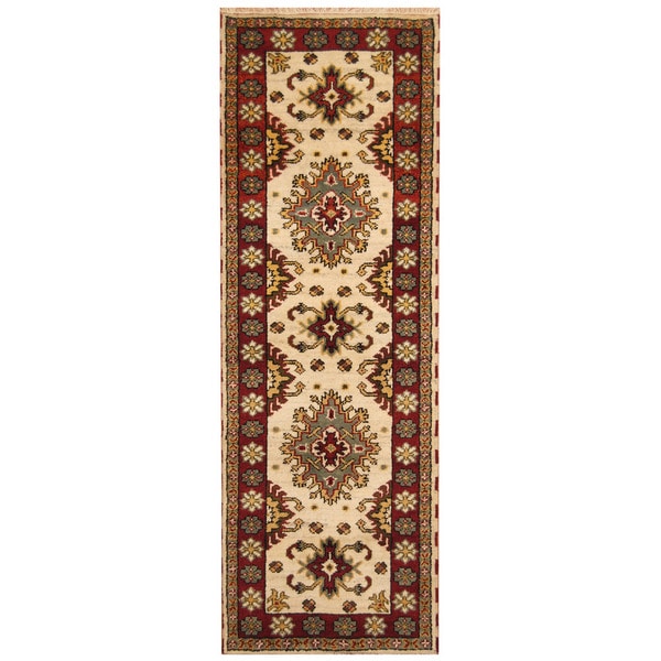 Handmade Kazak Wool Runner (India) - 2'9 x 8'2