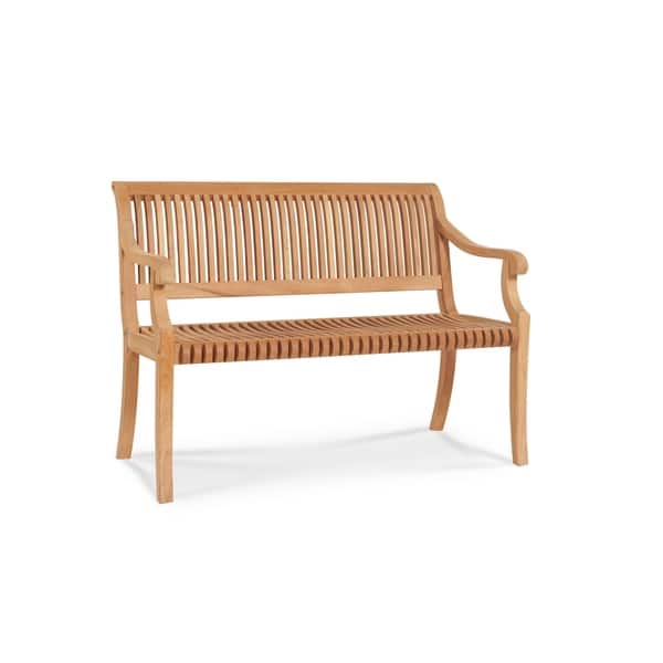 Shop Palm 2 Seat Outdoor Teak Wood Bench Free Shipping Today