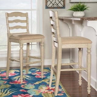 Linon Katy Distressed White Washed Rubberwood Bar Stool With Fabric Cushion N A Ping The Best Deals On Stools Linon Katy Distressed White Washed Rubberwood Bar Stool With Fabric Cushion N A Ping The Best Deals On Stools