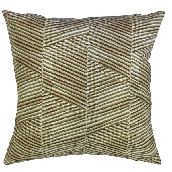 Qays Geometric Down Filled Throw Pillow in Goldleaf Overstock 18078543