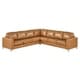 preview thumbnail 9 of 7, Bastian Aniline Leather Caramel L-Shaped Sectionals by iNSPIRE Q Modern