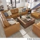 preview thumbnail 2 of 7, Bastian Aniline Leather Caramel L-Shaped Sectionals by iNSPIRE Q Modern