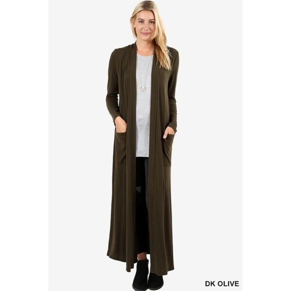 maxi black cardigan