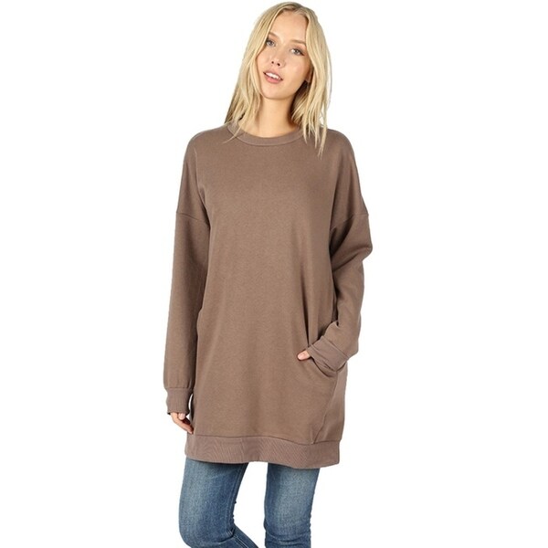 women's long tunic sweatshirt