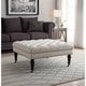 preview thumbnail 1 of 1, Abigal Natural Square Tufted Ottoman