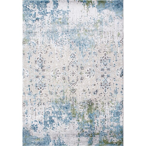 Sensation Multi Light Blue Area Rug - 5'3" x 7'7"