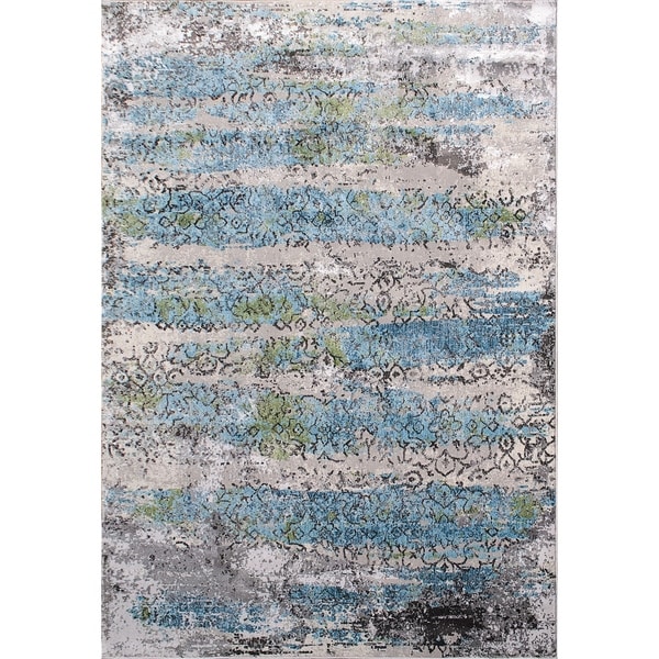 Sensation Multi Light Grey Area Rug - 5'3 x 7'7