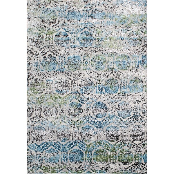 Sensation Multi Light Blue Area Rug - 6'7" x 9'6"