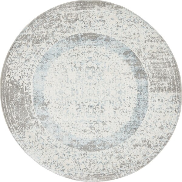 Unique Loom Olwen New Classical Round Rug - 4' x 4'