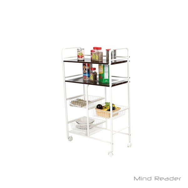 Mind Reader Portable Storage Kitchen Trolley