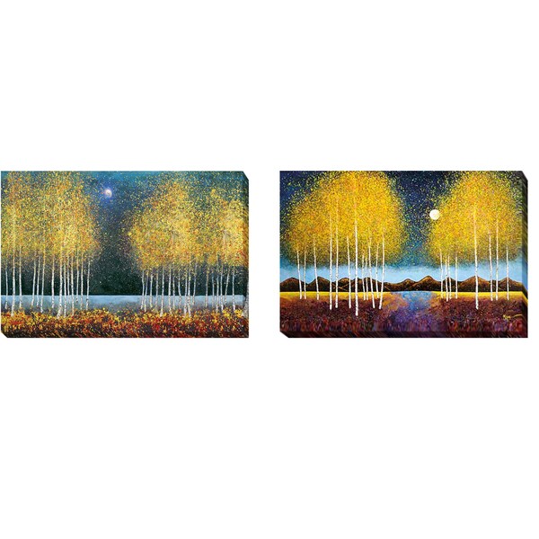 Blue Moon And Full Panorama By Melissa Graves Brown 2 Blue Moon And Full Panorama By Melissa Graves Brown 2 Piece Gallery