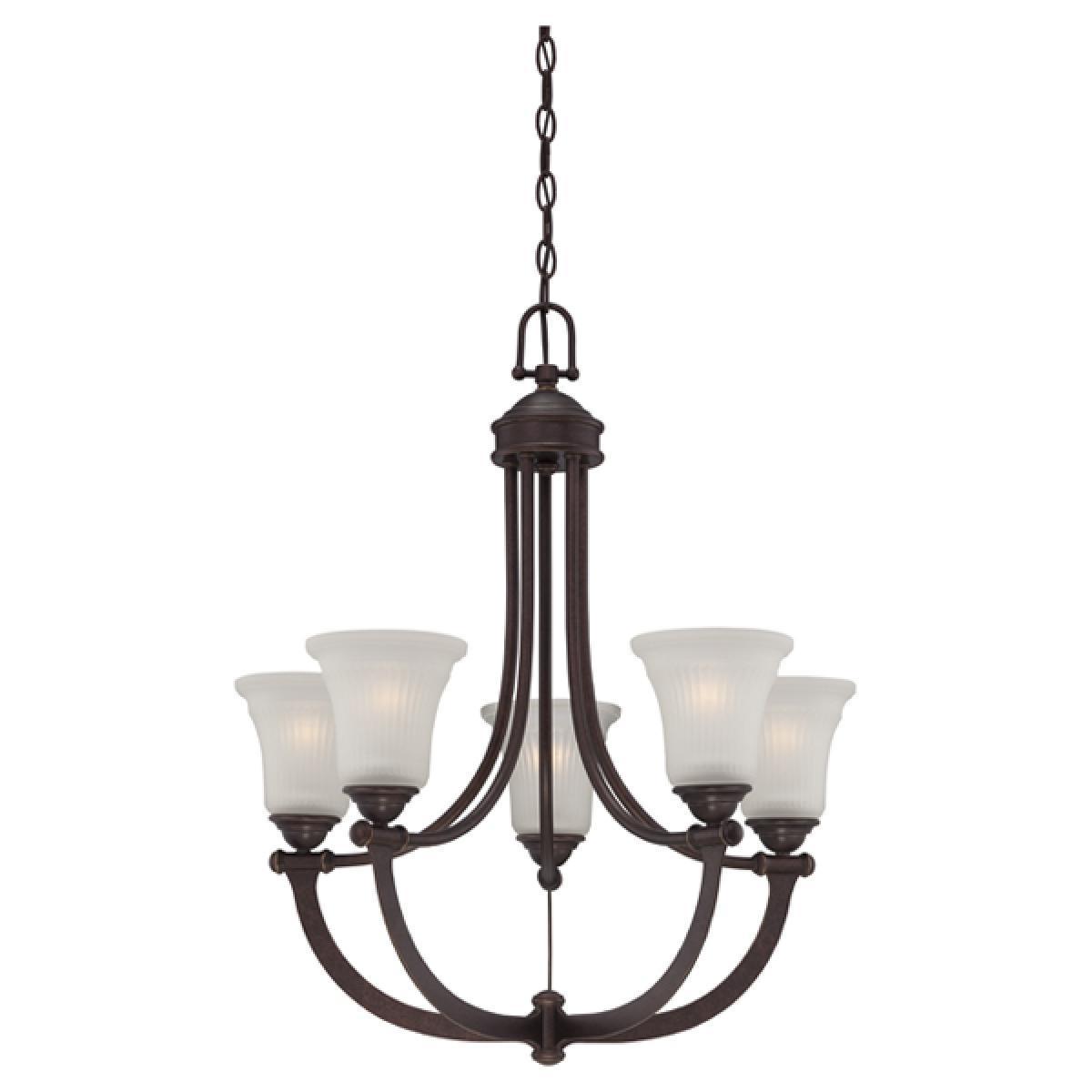 Monroe 5 Light Chandelier (Bronze Finish - Single Tier) - Chandeliers For Bedrooms by Overstock.com