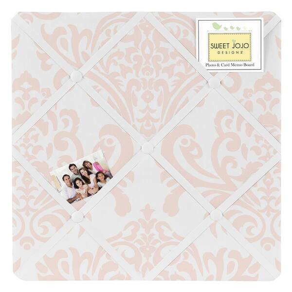 slide 2 of 2, Sweet Jojo Designs Blush Pink Damask Print Memo Board for the Amelia Collection