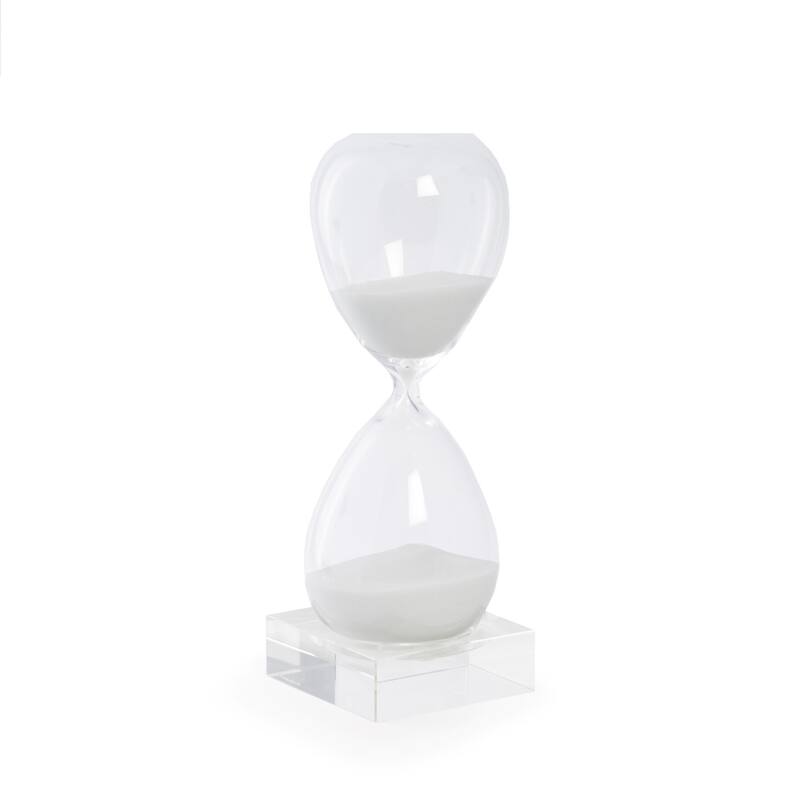 Infinity 60-minute Crystal Sand Timer - White