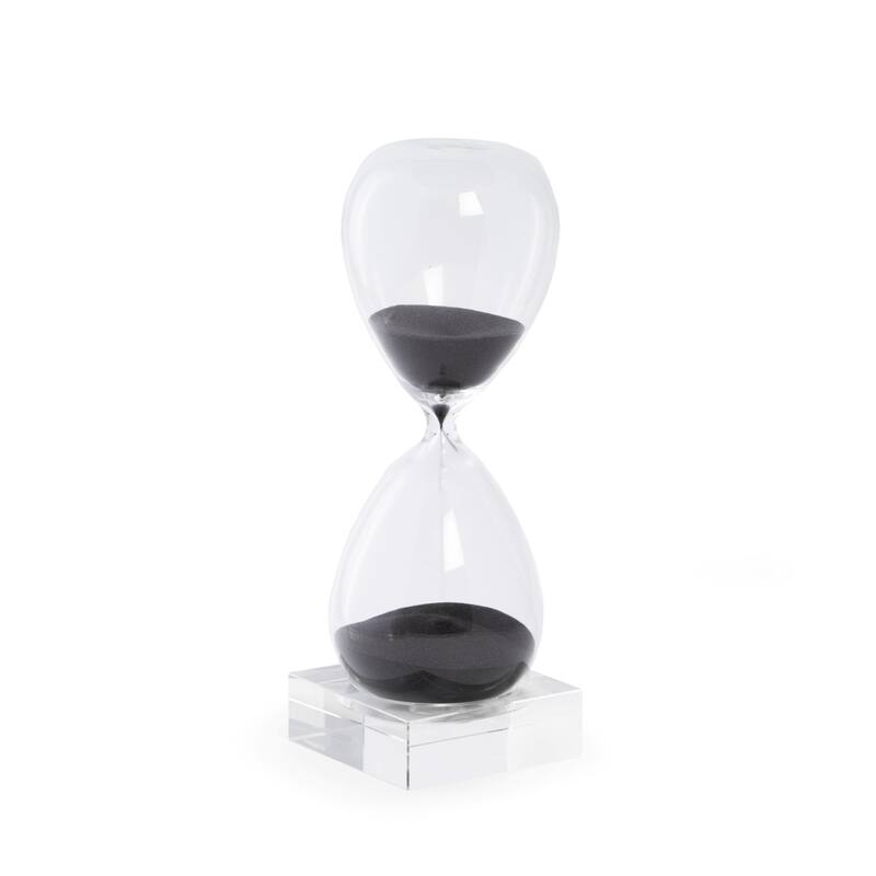 Infinity 60-minute Crystal Sand Timer - Black