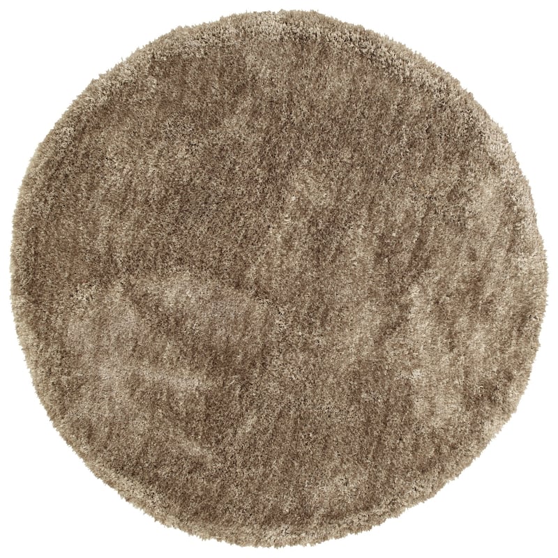 Hand-Tufted Silky Shag Chino Polyester Round Rug - 8' Round - 8' Round