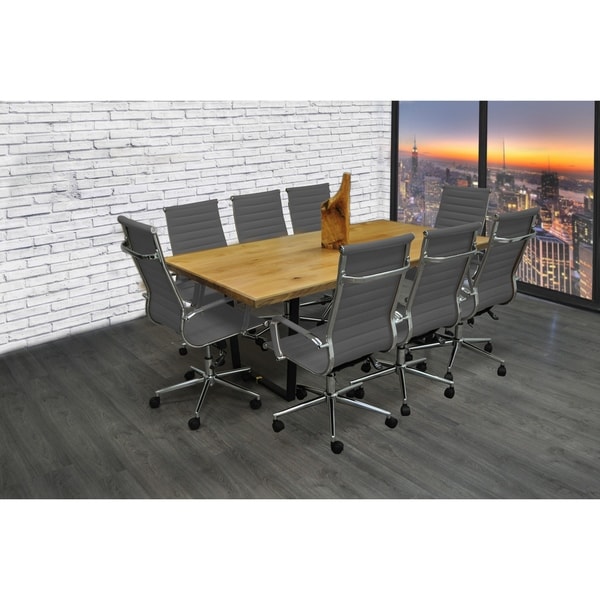 Shop Solis Castillo 9 Piece Solid Wood Conference Table Set