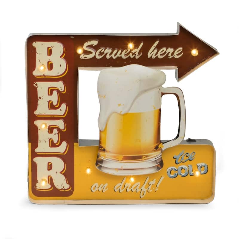 "Beer Served Here" Metal Sign