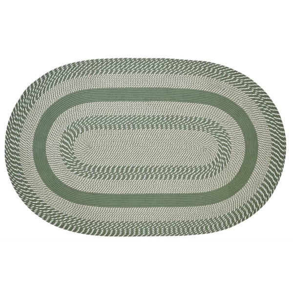 Newport 22" x 40" Braided Rug - Sage - 1'10" x 3'4" Oval