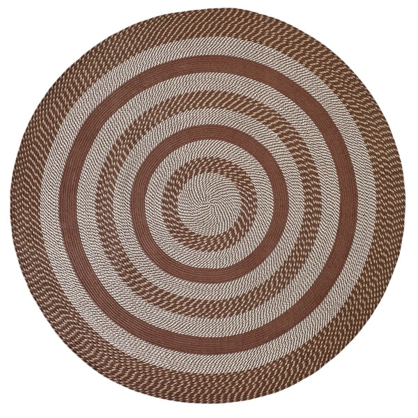 Better Trends Newport Brown Braided Round Rug - 6' Round