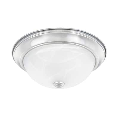 2-light Chrome Flush Mount