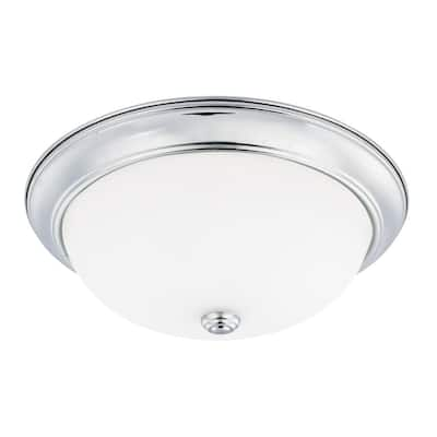 3-light Chrome Flush Mount Fixture