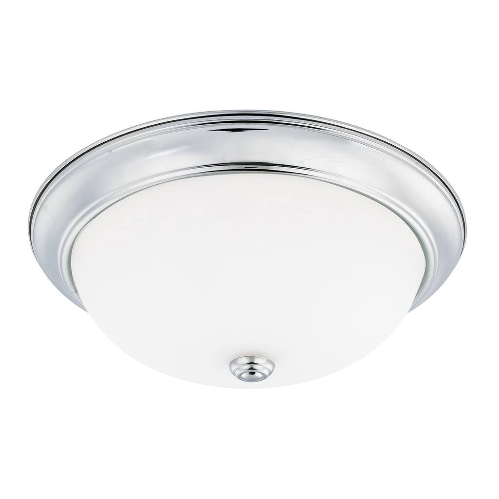 3-light Chrome Flush Mount Fixture