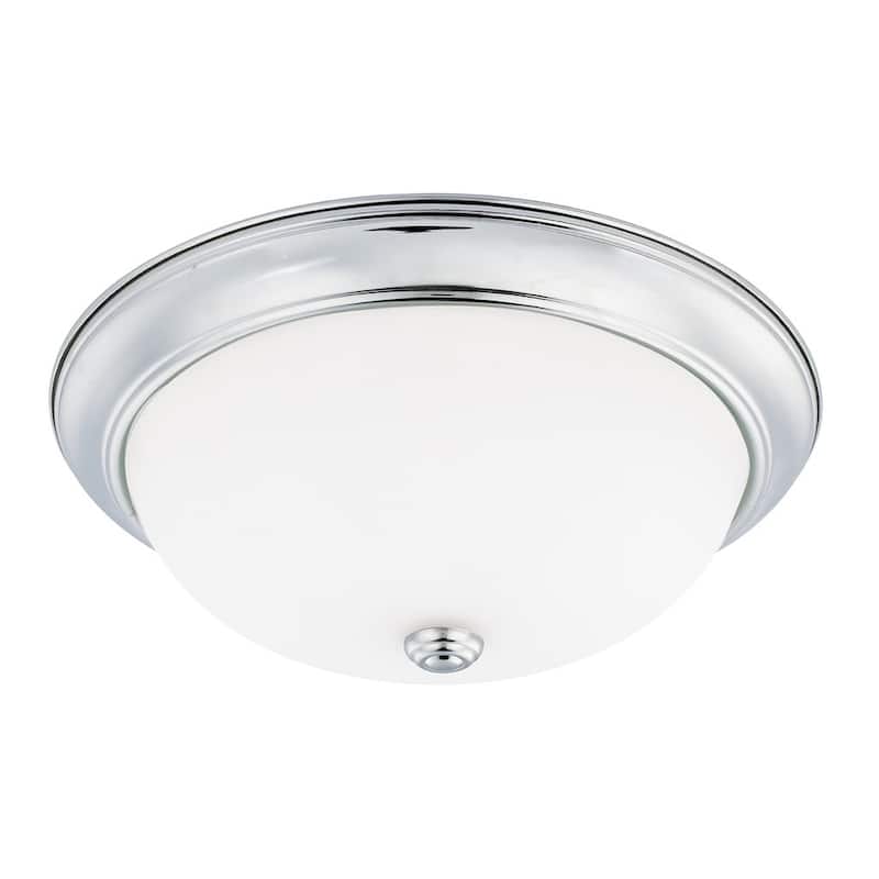 3-light Chrome Flush Mount Fixture