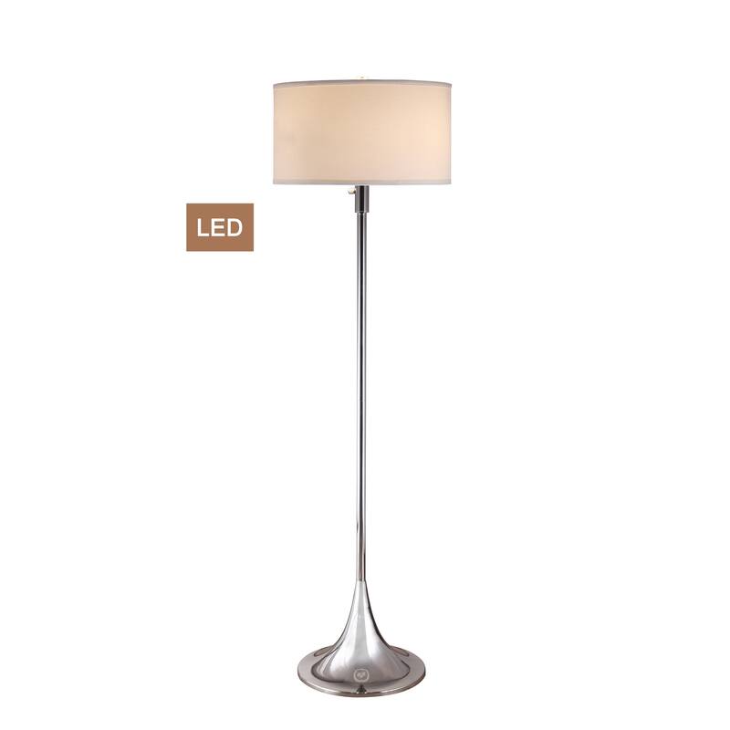 Artiva Florenza 63" Moden Chrome 2-light LED Floor lamp w/ Dimmer