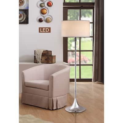 Artiva Florenza 63" Moden Chrome 2-light LED Floor lamp w/ Dimmer