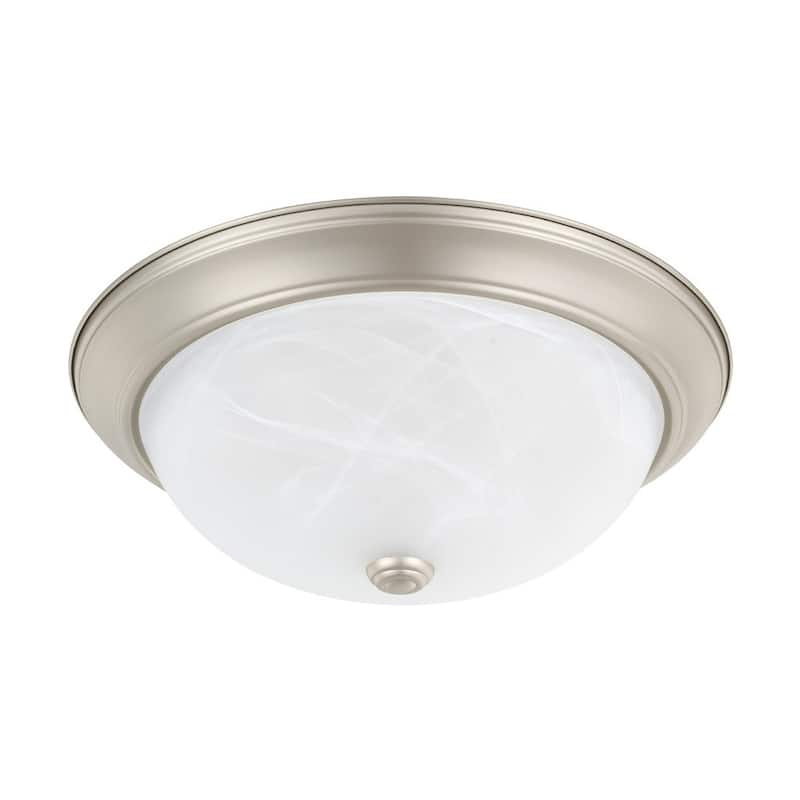 3-light Matte Nickel Flush Mount - Matte Nickel