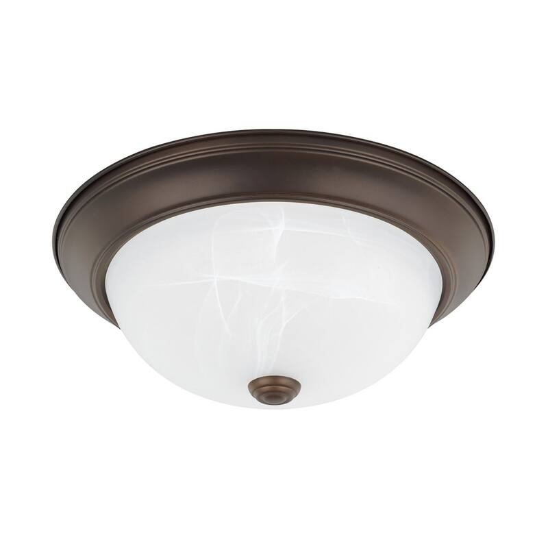 2-light Bronze Flush Mount