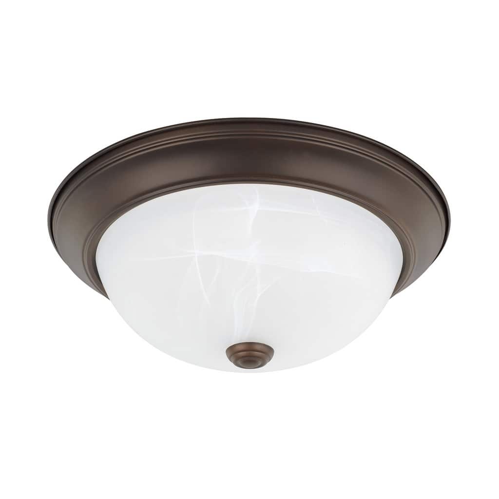 2-light Bronze Flush Mount