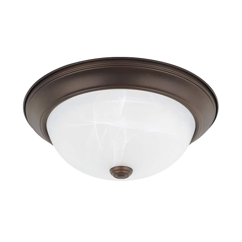 2-light Bronze Flush Mount